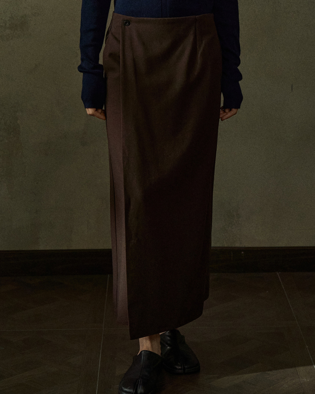 バックスリットラップロングスカート 10203