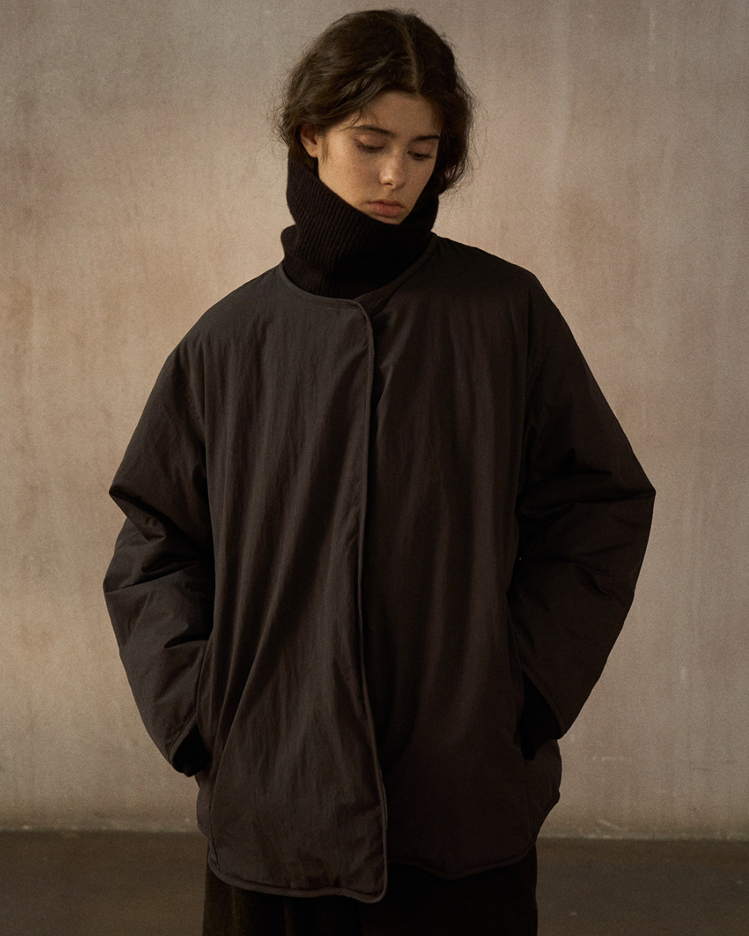 バイカラーリバーシブルダウンコート 10248