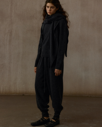 クロップドウエストゴムカジュアルパンツ 10312