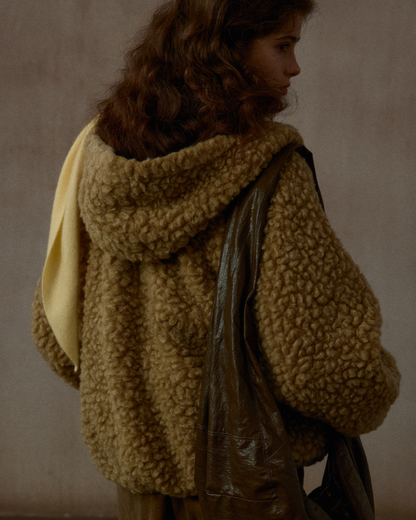 フーディーボアオーバージャケット 10326