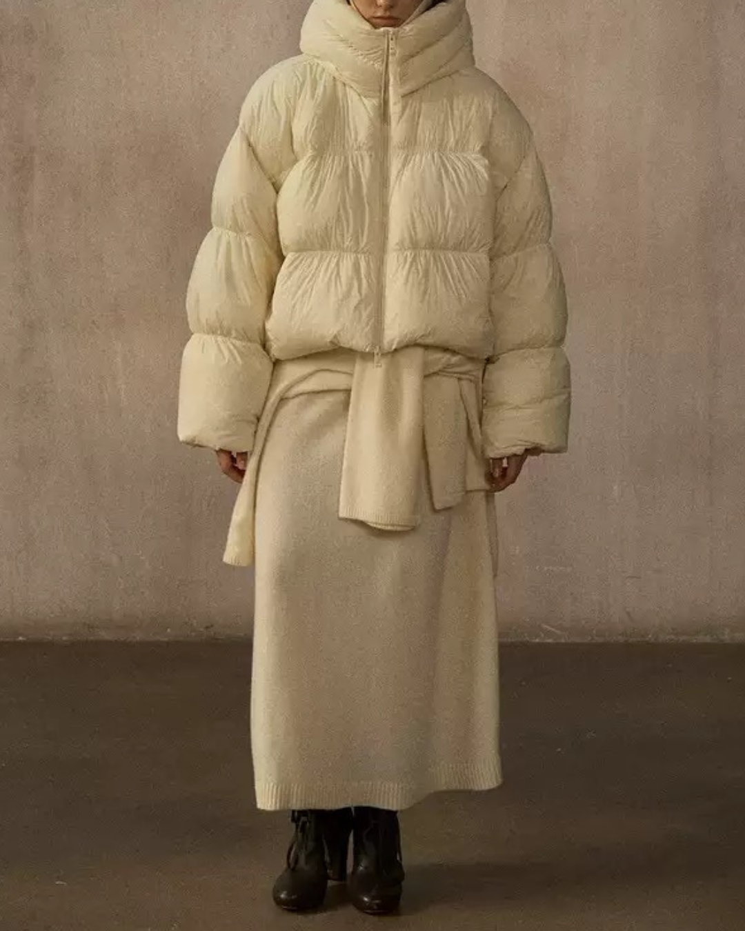 フーディーショートソフトダウンコート 10235