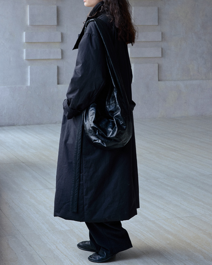 ダブルブレストキルティングロングコート 10233