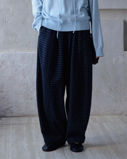 ウエストシャーリングチェック柄パンツ 10180