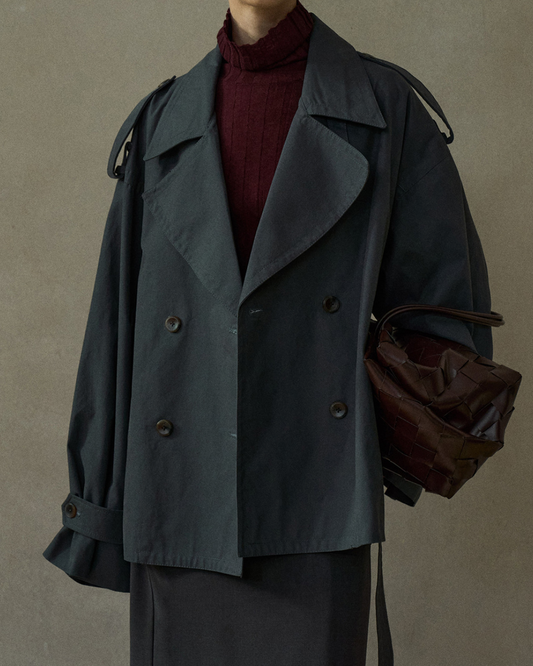 ダブルブレストミディジャケット 10221