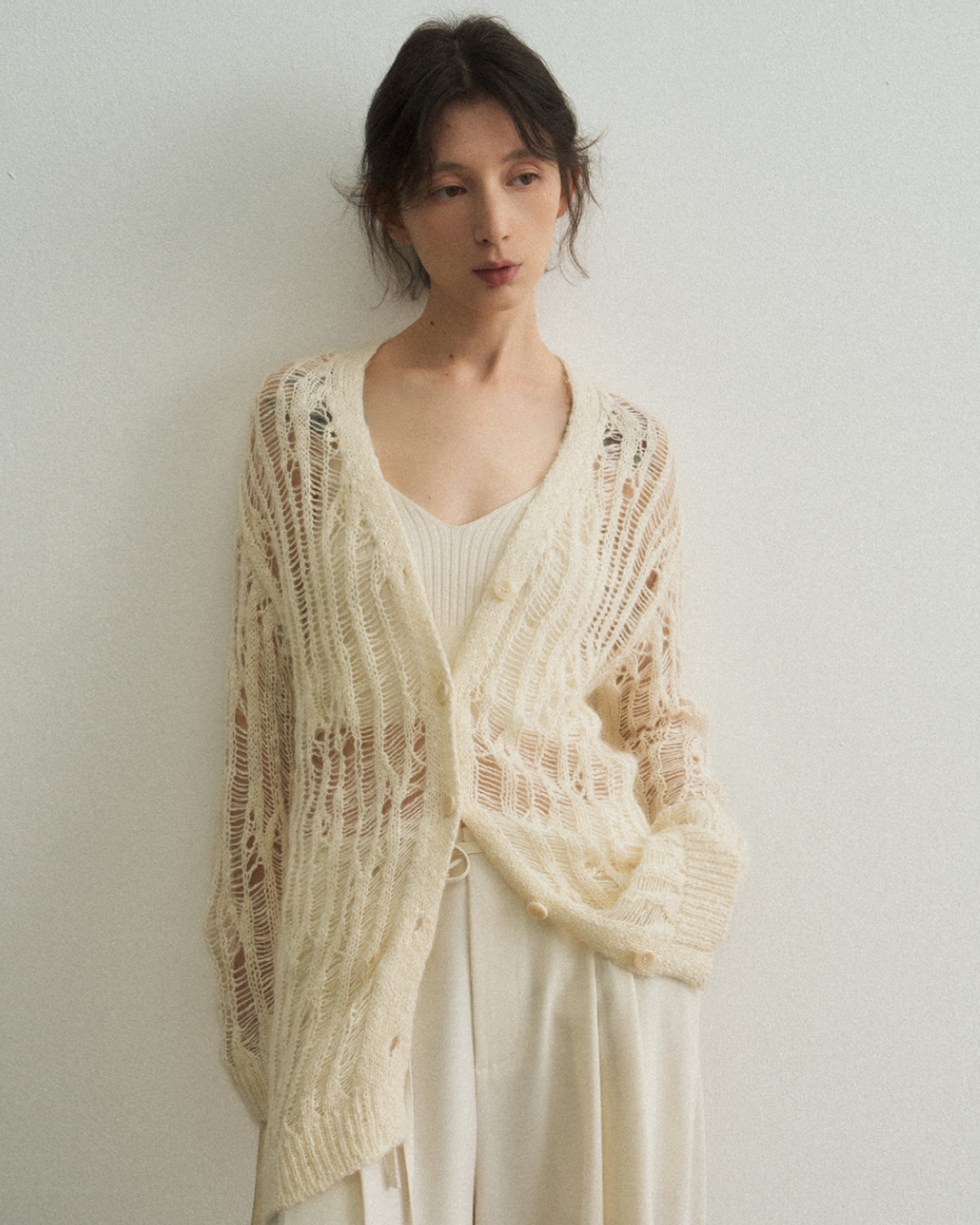 シャープラインメッシュカーディガン 10471