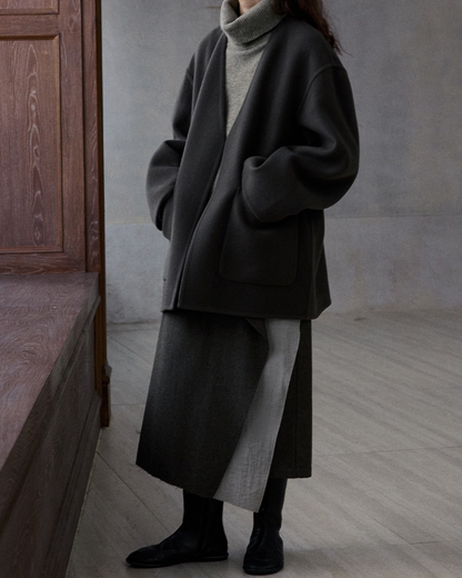 イレギュラーラップロングスカート 10185