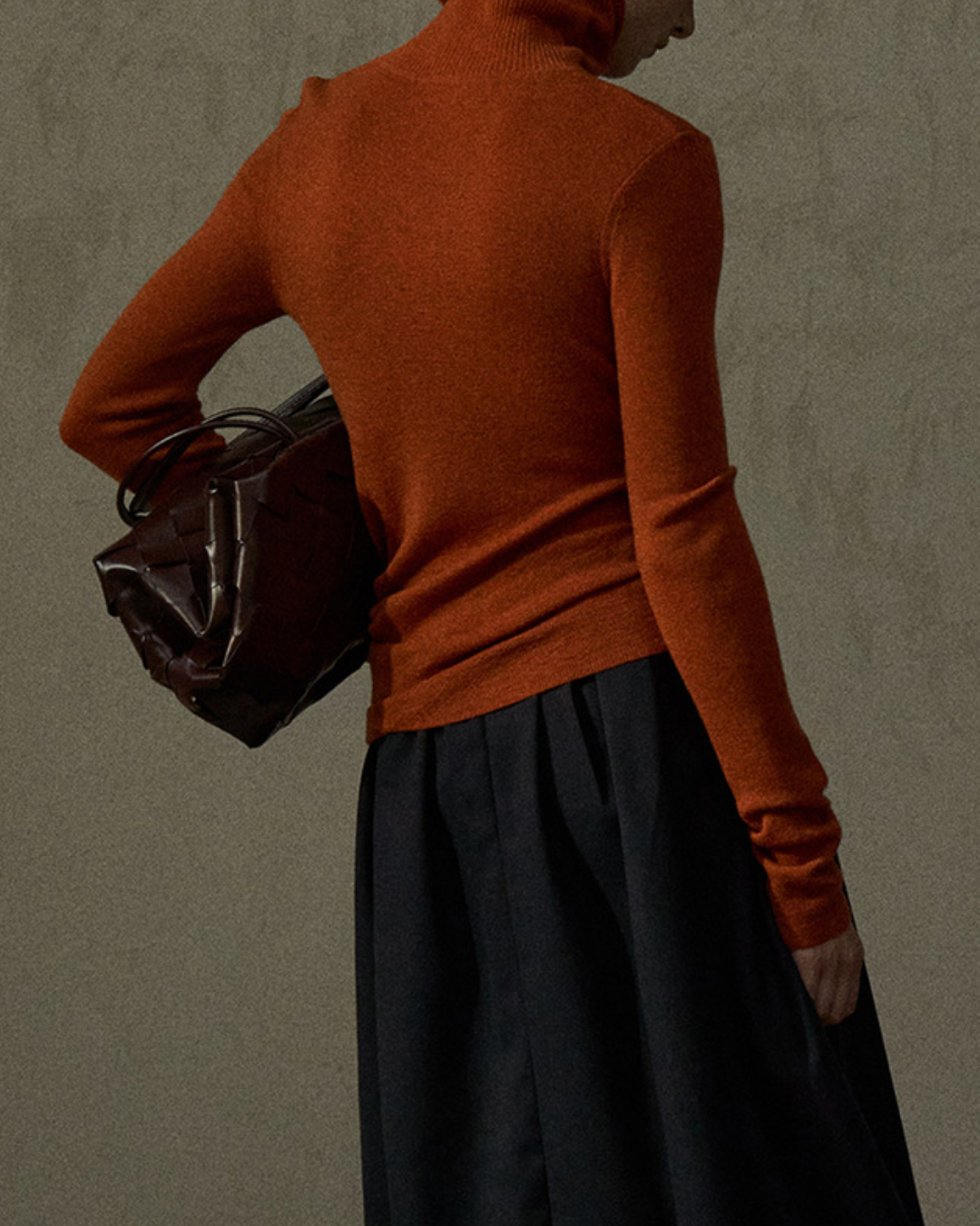 ハイネックスリムニットプルオーバー 10291