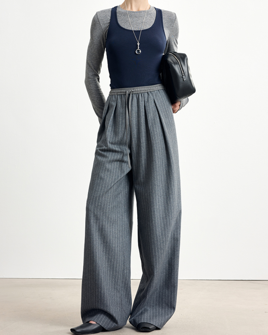 ドローストリングストライプパンツ 10337