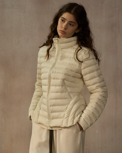 スタンドカラーショートダウンコート 10249