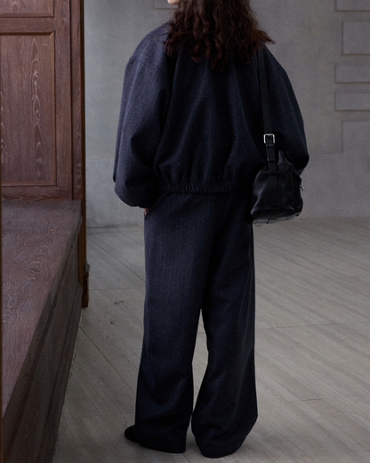 ドロップショルダーヘリンボーンジャケット 10186