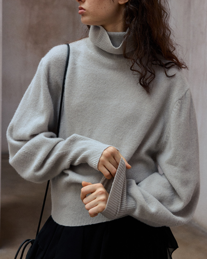 ハイカラーニットプルオーバー 10195