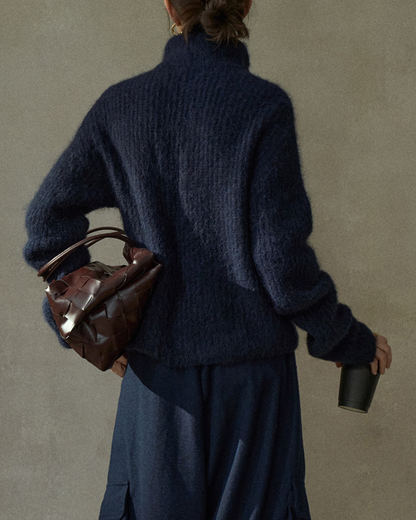 ハイカラーハーフジッププルオーバー 10266