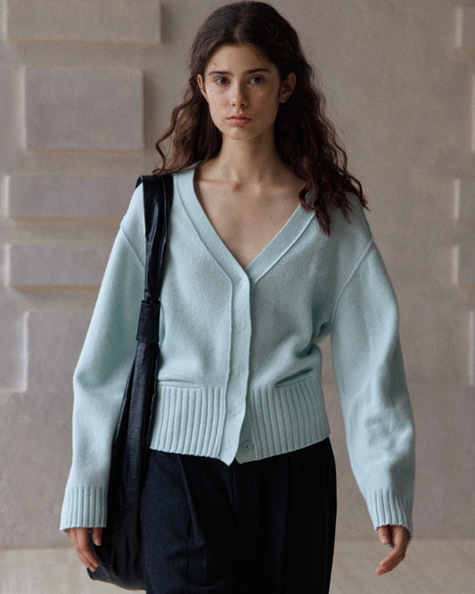 スリークショートニットカーディガン 10378