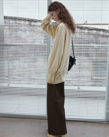 タートルネックロングニットプルオーバー 10149