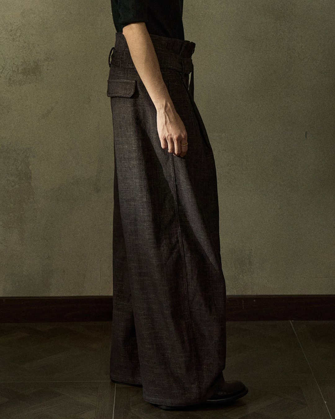 ツーカラーストラップカジュアルパンツ 10222