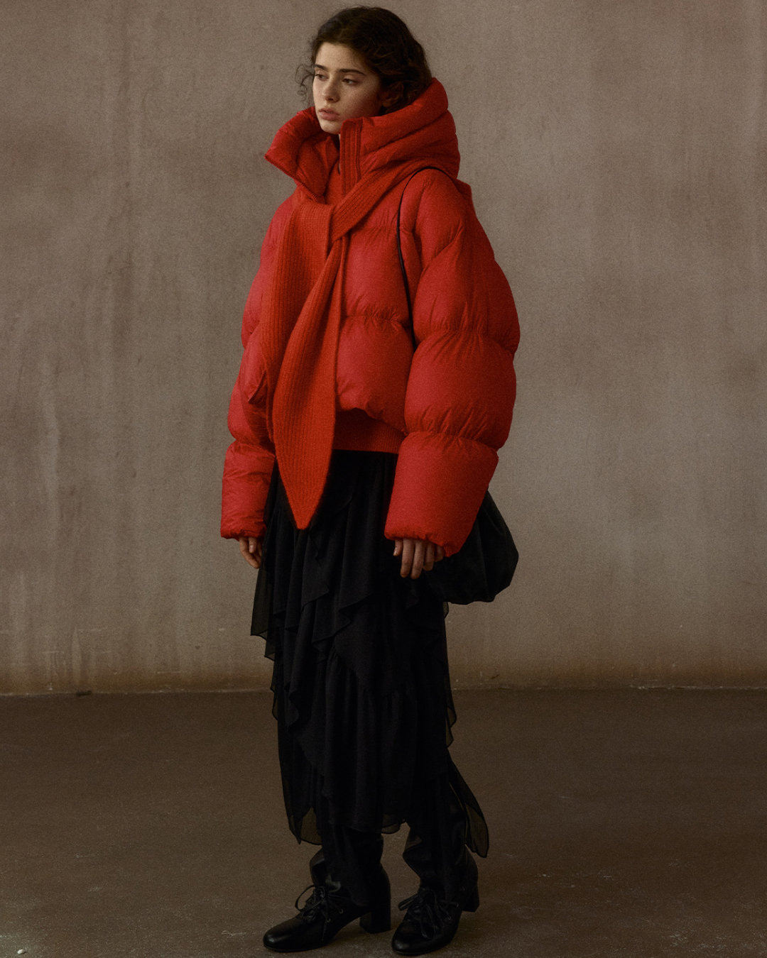 ショートフーディーダウンコート 10304