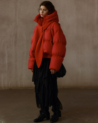 ショートフーディーダウンコート 10304