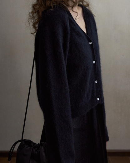 シャープショートニットカーディガン 10497