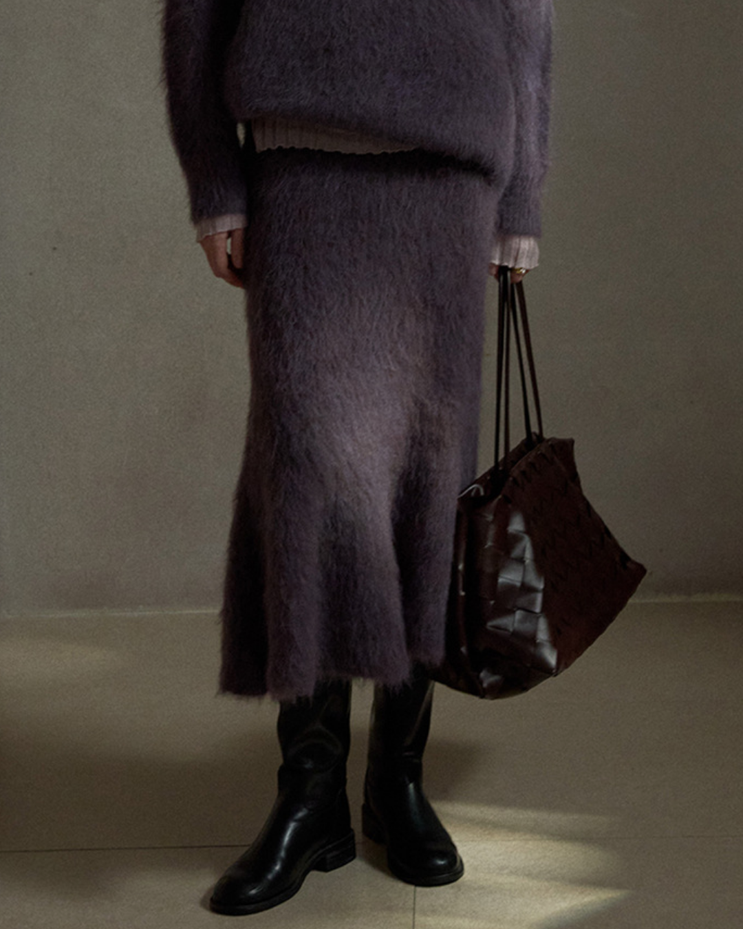 アシンメトリーフィッシュニットスカート 10402