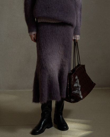 アシンメトリーフィッシュニットスカート 10402