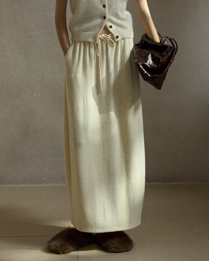 スリットロングニットスカート 10487