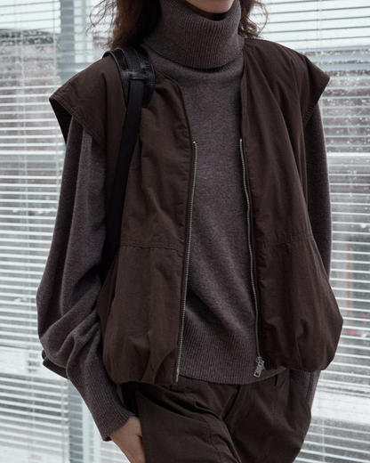 レイヤードジッパーベスト 10181