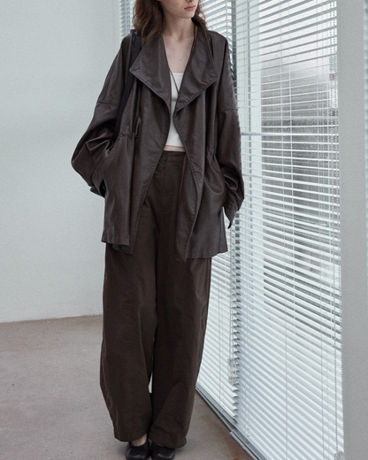 スタンドカラーダークフォルムジャケット 10338