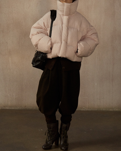 スタンドカラーショートダウンコート 10270