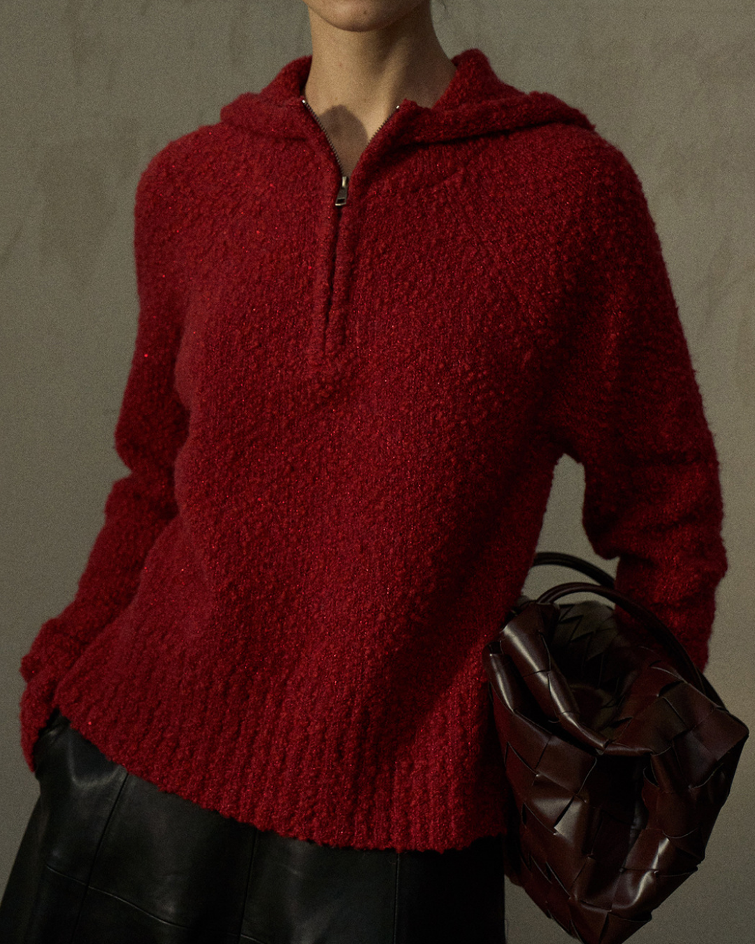 ハーフジッパーフーディープルオーバー 10278