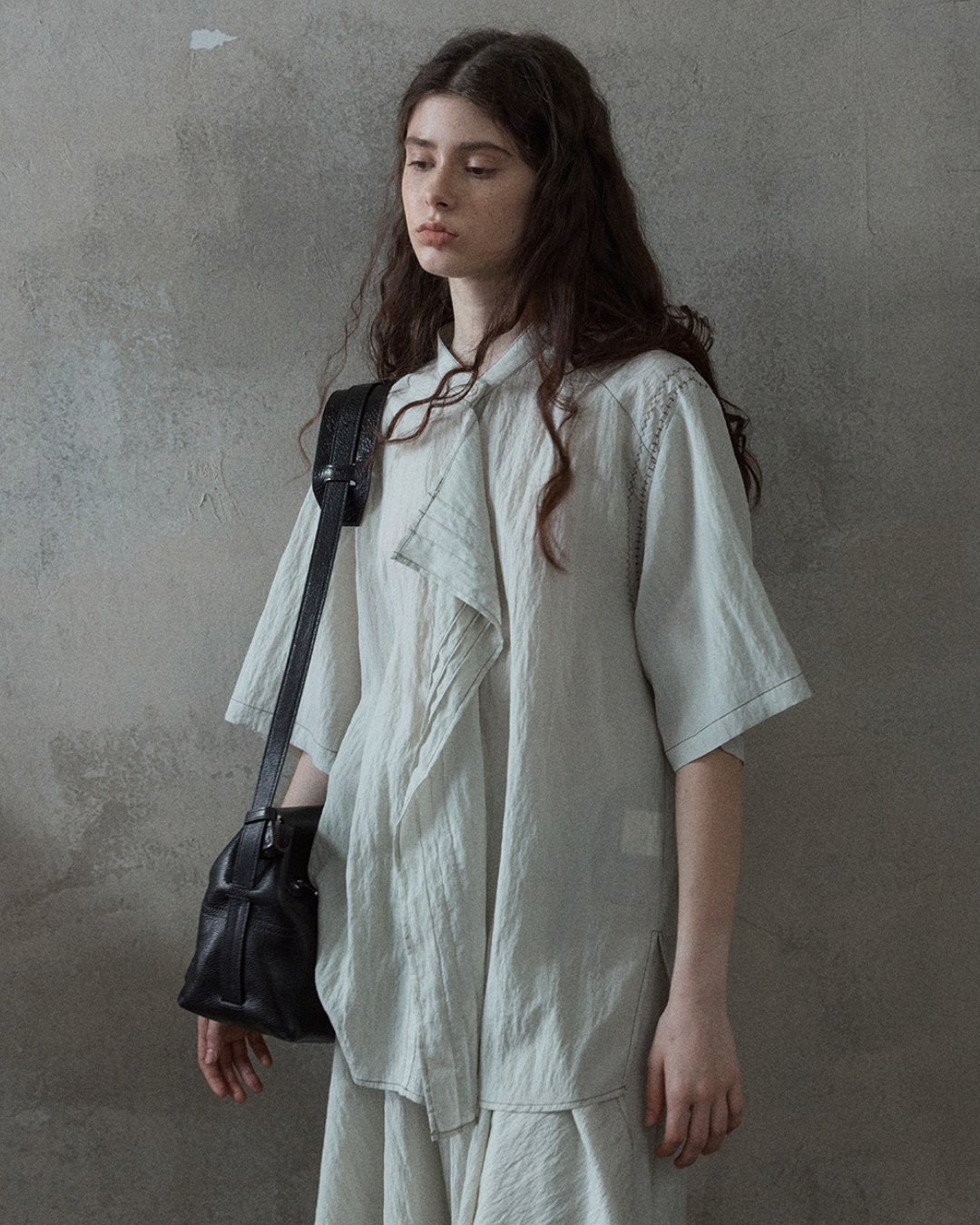 シャープカラーブラウス 10507