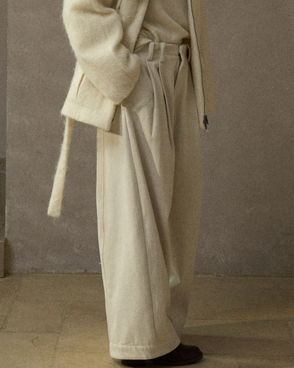 ハイウエストプリーツカーブパンツ 10224