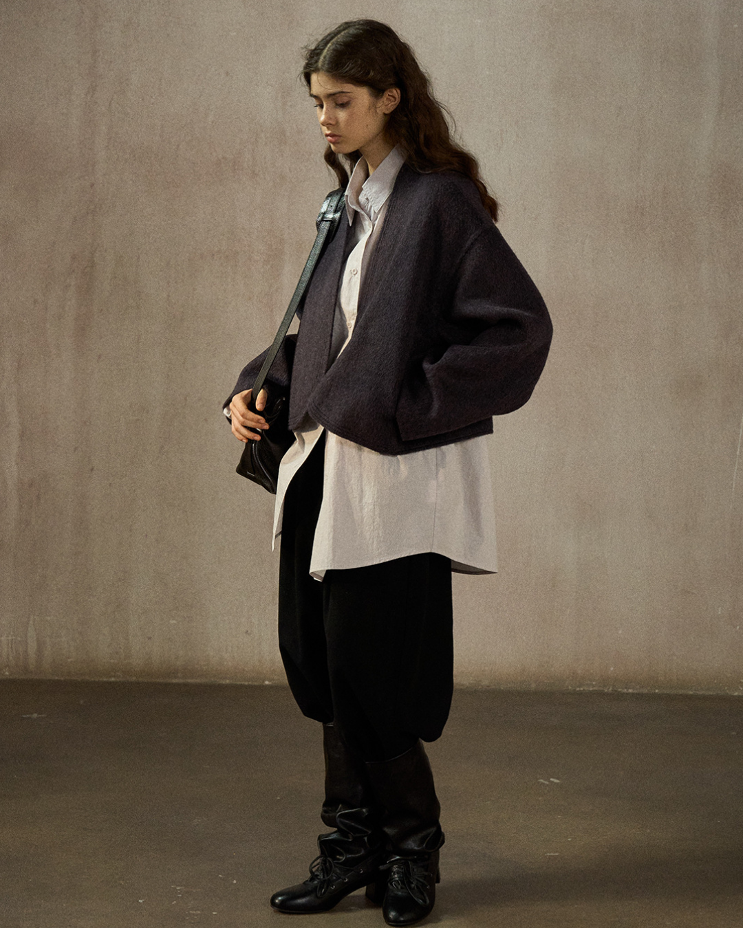 スタンダードカラーオーバーサイズウオッシュドシャツ 10327