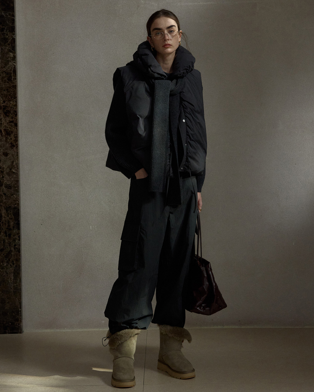 ジオメトリックダウンジレ 10398