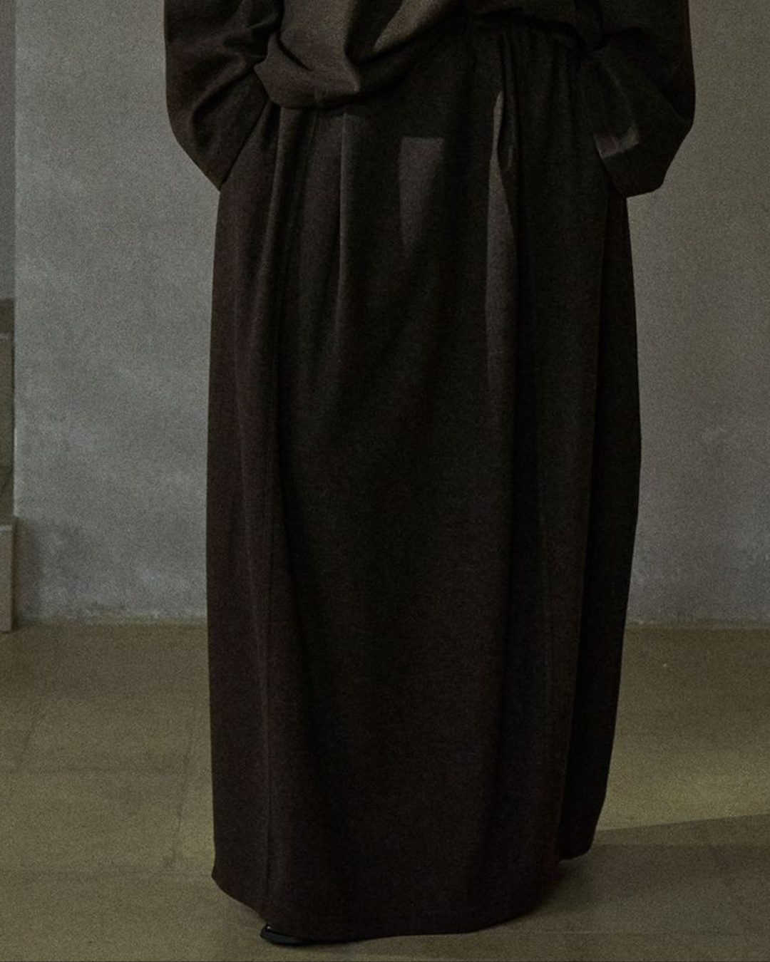 ウエストゴムロングルーズスカート 10215